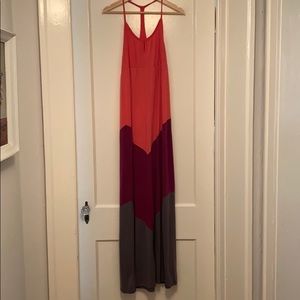 Color block maxi dress